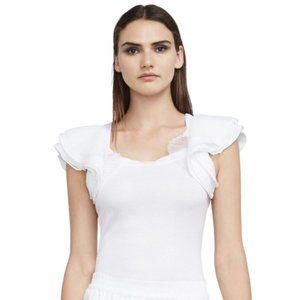 NWT BCBGMaxAzria Mirabelle flutter sleeve top